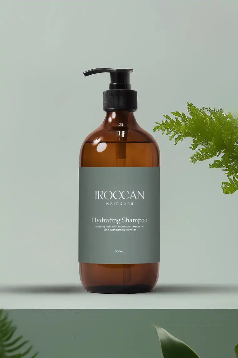 IROCCAN Hydrating Shampoo bottle - sulfate-free with Moroccan Argan Oil